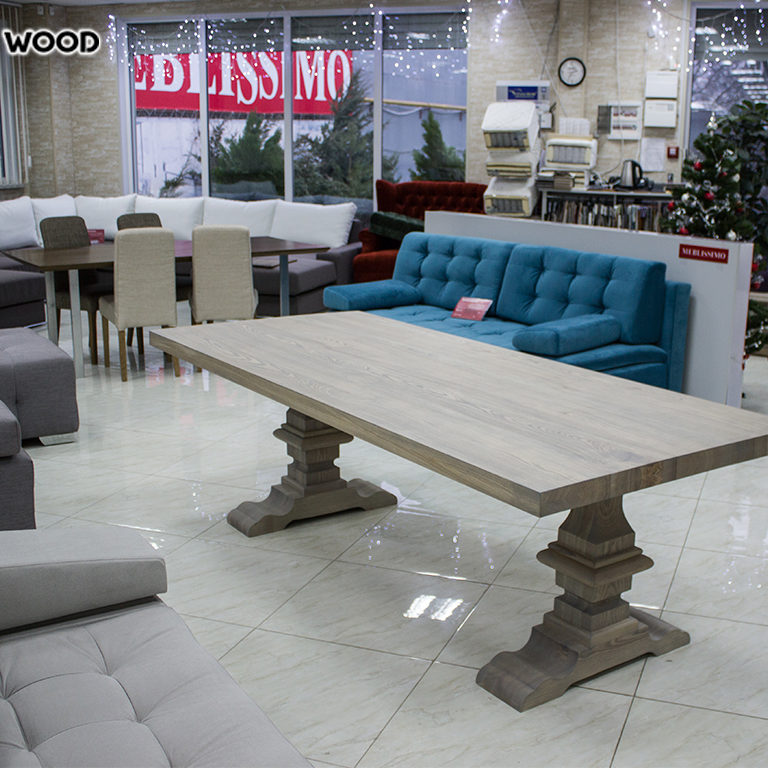 Table de diner solide de chêne